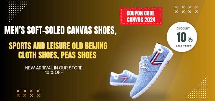 Men’S Soft-Soled Canvas Shoes, Sports And Leisure Old Beijing Cloth Shoes, Peas Shoes